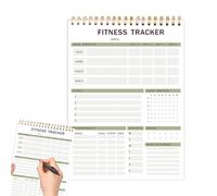 Planificador diario de fitness, planificador de entrenamiento para hombres y mujeres, libro de registro de dieta y ejercicio de gimnasio, para rastrear la pérdida de peso, ganancia muscular
