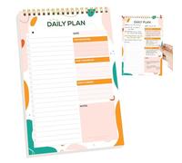 Planificador diario de programación - Gestión diaria del tiempo - Planificador de productividad Planificador de productividad Lista de tareas diarias Bloc de notas para hombre y mujer, 5,6 x 8,3