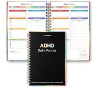Planificador diario para adultos neurodivergentes con TDAH - Planificador diario de productividad y gestión de tareas para mantenerse organizado y enfocado (Colorido)