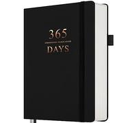 Planificador diario sin fecha, 2024-2025, de 365 días, para trabajo y hombres, por hora para objetivos, de citas, tapa