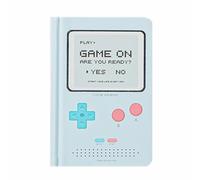 Planificador diario sin fecha de 365 días, cuaderno de diseño de juego, organizador de bolsillo, libro de citas, cuaderno A6, mini diario lindo (azul)