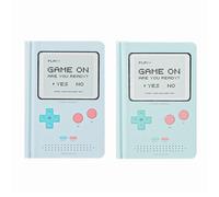 Planificador diario sin fecha de 365 días, cuaderno de diseño de juego, organizador de bolsillo, libro de citas, cuaderno A6, mini diario lindo (azul + verde)