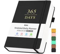 Planificador diario sin fecha, planificador 2024-2025, planificador de 365 días, planificador de trabajo para hombres, planificador por hora para establecer objetivos, planificador de citas, tapa