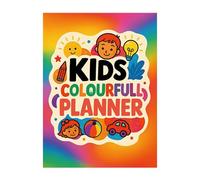 Planificador escolar infantil, diario de objetivos para niños pequeños, agenda lúdica colorida para empleo del tiempo, escolar, lecciones, viajes y hogar