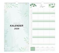 Planificador familiar 2026, 4 columnas, calendario de pared, calendario familiar 2026, calendario -18 meses enero 2026 - junio 2027, planificador para parejas y familias, 22 x 43 cm