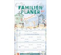 Planificador familiar acuarela 2025: temporizador familiar, 6 columnas grandes. Con fechas de vacaciones, columna extra y vista previa hasta marzo de 2026 y mucho más. Tamaño: 27 x 46 cm