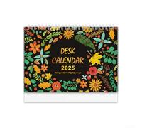 Planificador floral 2025 bellamente elaborado, gran herramienta para realizar un seguimiento de tus planes mensuales en el hogar o la oficina (negro)