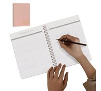Planificador Mensual 2025-2026 Organizador de Tareas y Agenda | Planificador Mensual Portátil Y Libro De Calendario Concisión para Hogar Escuela Cocina Viajes Familia Estudiantes