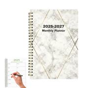 Planificador mensual 2025-2027 - Organizador del calendario de 3 años, elegante agenda con tapa dura | Organizador de planificador diario, cuaderno de planificación diaria profes