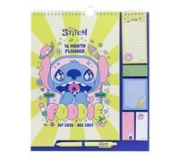 Planificador Mensual 2026 Familiar Stitch - Calendario 2026 pared para Organización tareas hogar, rutina niños...