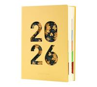 Planificador mensual 2026 - Libro de calendario de 365 días con pestañas, cuaderno de piel sintética A5 de 365 días para el horario, agenda académica, citas, planificación del trabajo, hogar, escuela