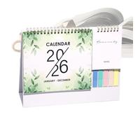 Planificador Mensual - Calendario De Oficina 2026 25,6 X 19,5 Cm | Suministros De Oficina, Planificador Mensual De Enero A Diciembre Con Lista De Tareas, Bloque De Papel Grueso Para Suministros De Bur
