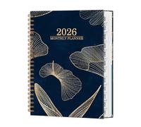 Planificador mensual de 2026, grandes bloques de flores con fechas, calendario floral semanal - para el hogar, la oficina, la planificación del aula, estudios, trabajo, profesor,