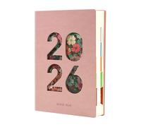 Planificador Mensual - Papel De Cubierta De PU 14x21x2,5 Cm | Agenda Portátil Hueca 2026 | Planificador Mensual Y Libro De Calendario | Para Niños Escuela Maestro Estudiante Universidad Escritorio Tra