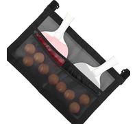 Planificador multifuncional para colgar debajo de la mesa, fácil de instalar, con red de cinturones modificables para raquetas, globos, equipo de gran capacidad, capacidad para 4 murciélagos, 20 bolas