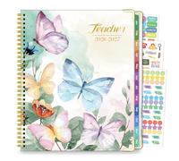 Planificador para profesores 2026-2027, julio 2026 a junio 2027, año académico, 8.5 x 11 pulgadas, planificador de lecciones para profesores con pestañas coloridas, calendario para profesores para