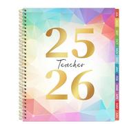 Planificador para profesores 2026-2027 - Planificador para profesores año académico 2026-2027, 8.7 x 10.8 pulgadas, julio de 2026 a junio de 2027, libro de lecciones semanal y mensual con pestañas