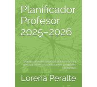 Planificador Profesor 2025-2026: Agenda docente con planificación mensual y semanal, asistencia, calificaciones y reuniones con familias
