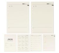 Planificador semanal 2026, A5, 2026, planificador semanal A5, 6 agujeros, 176 páginas, inserto de calendario 2026, papel de recambio para planificadores, diarios, proyectos de bricolaje