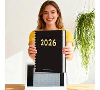 Planificador Semanal 2026 | Cuaderno de Horario de 12 Meses - Planificador 2026 Semanal Mensual - Para Uso En Escuela Trabajo Académico Estudiantes Mujeres Y Profesores