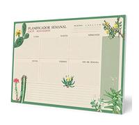 Grupo Erik Bloc planificador semanal A3 Botanical Cacti - Organizador semanal - Planificador semanal floral │ Organizador semanal - Planning escritorio, BPSA30022