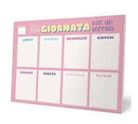 Planificador semanal A3 Carouge - Weekly planner : Planner Sin Fecha en Italiano - Organizador semanal escritorio [54 págs. con Alto Gramaje]