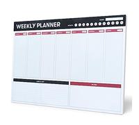 Planificador semanal A3 - Weekly planner : Planner Sin Fecha - Organizador semanal escritorio [54 págs. con Alto Gramaje]
