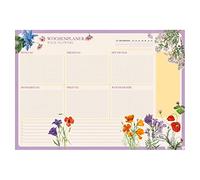 Planificador semanal A3 Wild Flowers - Weekly planner : Planner Sin Fecha en Aleman - Organizador semanal escritorio [54 págs. con Alto Gramaje]
