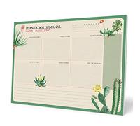 Planificador semanal A4 Botanical - Weekly planner : Planner Sin Fecha en Portugues - Organizador semanal escritorio [54 págs. con Alto Gramaje]