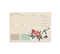 Planificador semanal A4 Japanese - Weekly planner : Planner Sin Fecha en Inglés - Organizador semanal escritorio [54 págs. con Alto Gramaje]