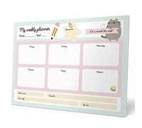 Bloc planificador semanal A4 Pusheen Foodie Collection - Organizador semanal - Planificador semanal - Planning escritorio - Material escolar y papeleria - Licencia oficial