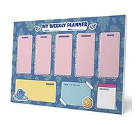 Bloc planificador semanal Disney Stitch - Planificador semanal A4 sin fecha - Calendario sobremesa │ Organizador semanal - Calendario semanal - Planner semanal - Licencia oficial