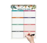 Planificador Semanal Bloc de Notas - Agenda espiral sin fechar | Planificador semanal,Para Hogar Cocina Salón Oficina Escuela Universidad Estudio