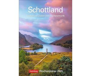 Planificador semanal de Escocia 2025 - 53 hojas con citas y crónica semanal: bonito y práctico: agenda con grandes fotos de Escocia... Organizacional (planificador semanal Harenberg)