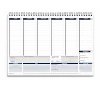 Planificador semanal de mesa 2026 - Agenda 2026 A3 Business, sin fechas con 50 hojas, planificador semanal de mesa en espiral para oficina y casa, organizador de escritorio.