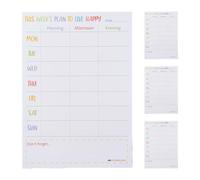 Planificador semanal Happy Life - Tarjeta de felicitación con espacio de escritura de mensajes, elegante organizador plegable, papelería de papel decorativo, regalo | Perfecto para la oficina, la