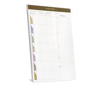 Planificador semanal magnético de comidas y lista de comestibles para nevera, 7 x 10 pulgadas, plan de menú extraíble y lista de compras para preparación de comidas y menos residuos de alimentos