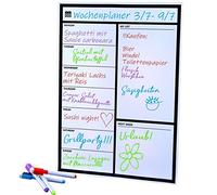 Planificador semanal magnético Pizarra magnética para la nevera Planificador diario Pizarra blanca semanas escribibles Calendario Planificador familiar
