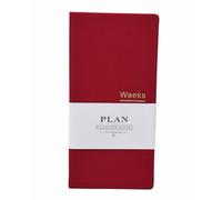 Planificador Semanal Mensual de Bolsillo Sin Fecha, Agenda Organizadora de 144 Páginas (rojo)