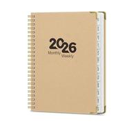 Planificador semanal y mensual 2026, encuadernación de doble bobina de 12 meses, planificador académico diario, prioridades, gestión del plan, cuaderno de viaje