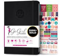 Planificador Y Organizador GoGirl Para Mujeres: Planificador Semanal De Tamaño A5, Diario De Objetivos Y Agenda Para Mejorar La Gestión Del Tiempo. Sin Fecha, Dura 1 Año - Negro