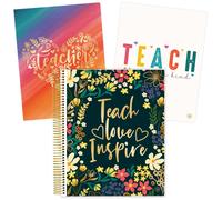 Planificadores diarios Bloom, planificador y calendario acad mico para docentes, sin fecha, para 7 per odos, con tapa mate (23 x 28 cm) (tapa int