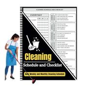 Planificadores y organizadores - Planificador mensual de 29 x 22 cm, planificador de alimentos, lista de tareas de limpieza, lista de tareas para adultos, 8,5 x 11,5 cm para el hogar, planificador