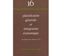 Planification Générale Et Intégration Économique (ebook)