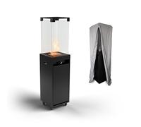 Planika Faro - Estufas de Exterior, Chimenea de Jardín de Terraza, de Balcón Chimenea de Gas - hasta 8 kW, GLP - Autonomía 55 hrs