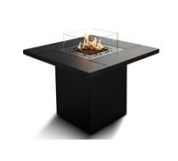 Planika Mesa de Fuego de Gas, en Juego con Funda, brasero con Mesa, Color Negro, Exterior, Resistente a la Intemperie, jardín y terraza, Chimenea Exterior, Horno de Gas, fácil Montaje