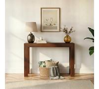 Plank+Beam Mesa consola moderna de madera maciza, 46 pulgadas, mesa de sofá, mesa de entrada estrecha para pasillo, detrás del sofá, sala de estar, vestíbulo, fácil montaje, nogal
