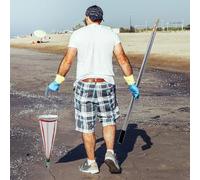 Plankton Collection Red con varilla telescópica para microorganismos acuáticos, red de muestreo de nailon de malla fina para limo y fitoplancton