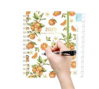 Planner 2025, cuaderno de planificación con cubierta de plantas de 6,1 x 8,46 pulgadas, planificador diario bonito para mujeres y hombres, semanal y monthly, organizador de listas de tareas pendientes