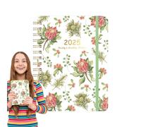 Planner 2025, cuaderno de planificación con cubierta de plantas de 6,1 x 8,46 pulgadas, planificador diario bonito para mujeres y hombres, semanal y monthly, organizador de listas de tareas pendientes
